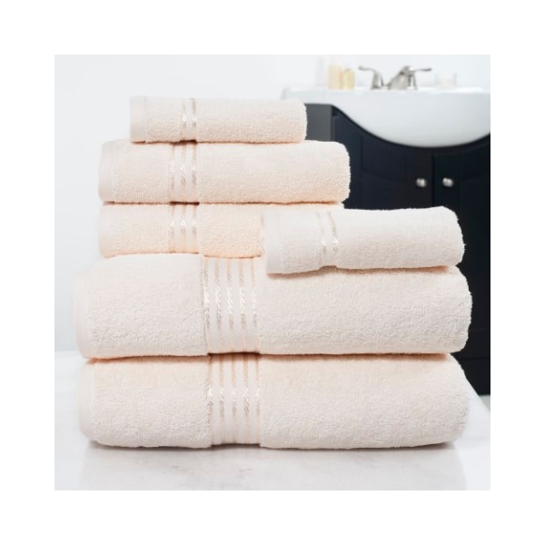 Hastings Home 100 percent Cotton Hotel 6 Piece Towel Set - Ivory 196312YHD - main
